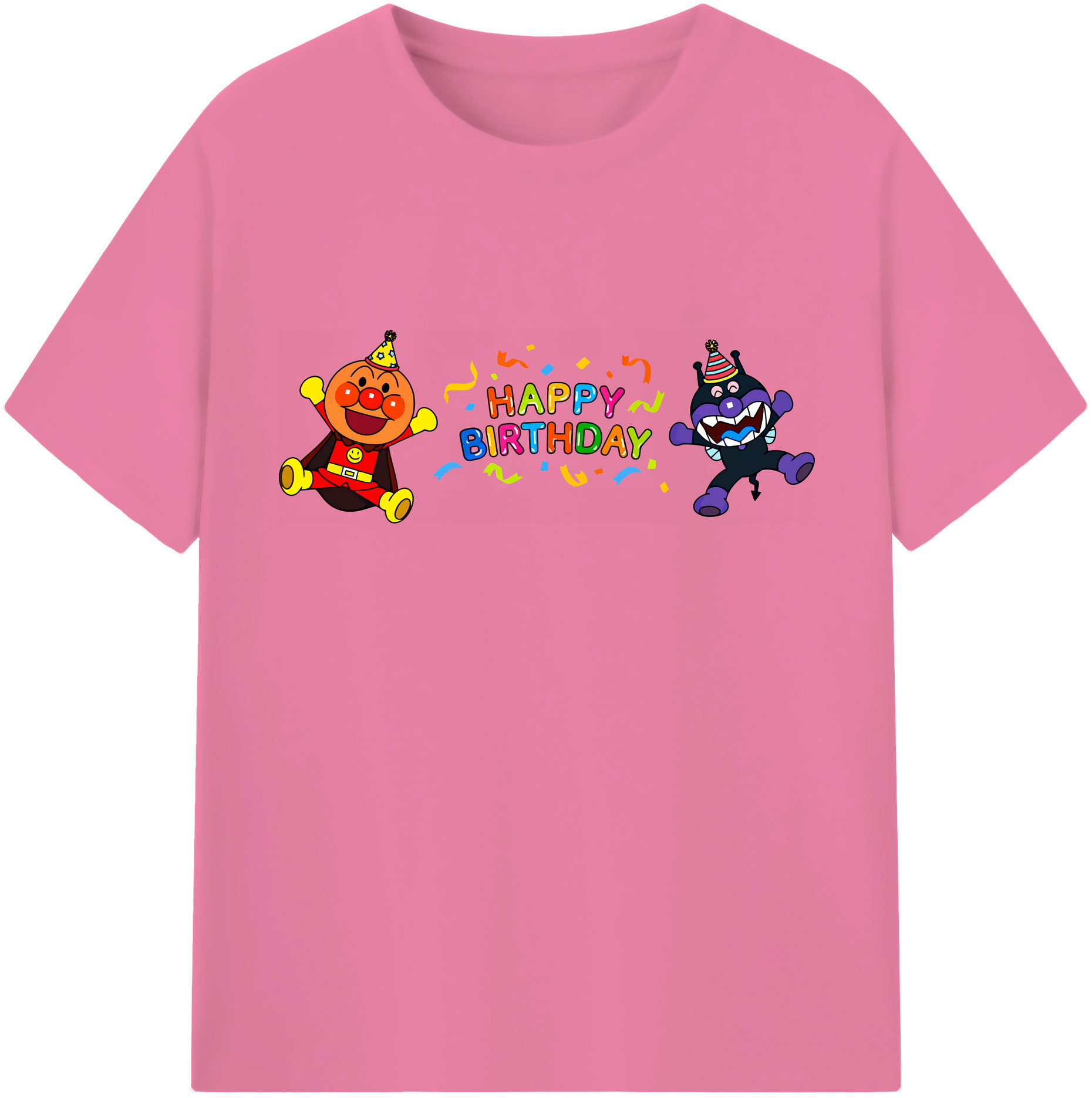 （画像用） アンパンマン Anpanman 綿100％半袖Tシャツ（フロントプリント）